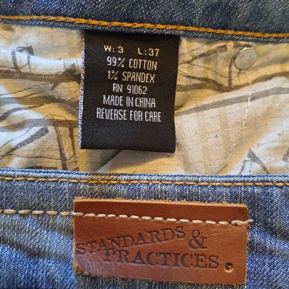 Standards & Practices Light Wash Distressed Destroyed Jeans Size 3 37 - Picture 9 of 9